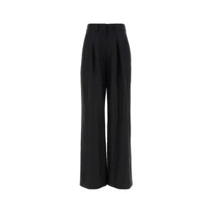 Pt Torino Women Black Twill Wide-Leg Frankie Pant